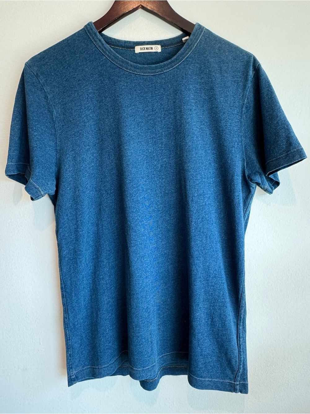 Buck Mason Blue Short-Sleeve Crew T-Shirt